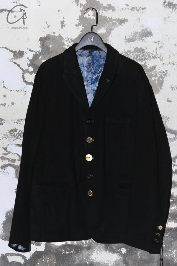 GEOFFREY B. SMALL Silk Cashmere Lined Jacket Italy Handmade Unisex GBS-GJ04special1-HEIHUI Black Grey GJ04